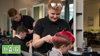 Studying Hairdressing and Barbering at East Sussex College Hastings [upl. by Haneekas132]