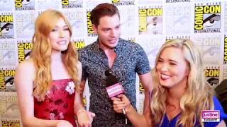 Justine Magazine quotShadowhuntersquot Cast at Comic Con Talk Relationships Behind the Scenes amp More [upl. by Dru]