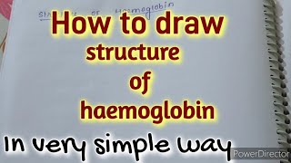 How to draw structure of haemoglobin  very simple way  bioinorganic chemistry [upl. by Ahsiyk]