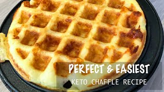 PERFECT amp EASIEST Keto Chaffle Recipe [upl. by Einafpets]