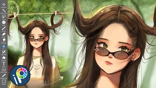 IBISPAINTX Digital Painting Process✨ Speedpaint [upl. by Ahsimak99]