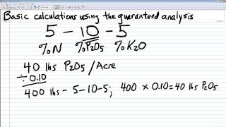 Basic Fertilizer Label Calculations with a Dry Formulation [upl. by Routh]