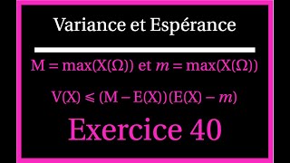 Exercice 40  espérance et variance [upl. by Eecyac]