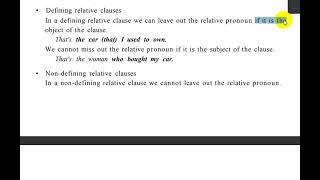 Relative Clauses l Defining Clauses and Non Defining Clauses Omitting the relative pronoun l Edushar [upl. by Aoht]