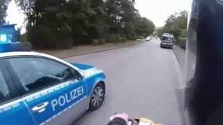 Epic Moped Police Chase in Germany Roller Verfolgungsjagd [upl. by Dahij]