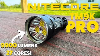 A Tiny Monster With 9900 Lumens Nitecore TM9K PRO Review  Beam Test [upl. by Sadowski519]