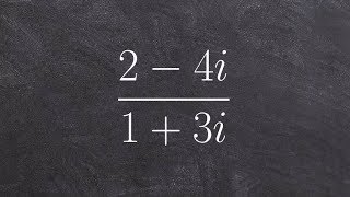 Algebra 2  Simplifying complex numbers rational expression 24i  13i [upl. by Sachi]