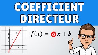 Comment calculer le COEFFICIENT DIRECTEUR dune droite   Outils mathématiques [upl. by Gmur441]