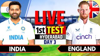 India vs England 1st Test Day 3  India vs England Live Match  IND vs ENG Live Score amp Commentary [upl. by Seilenna]