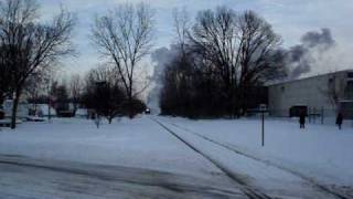 Owosso  Track Speed  1225 Steam Engine Train  December 20  West King Street Crossing [upl. by Gustavo]