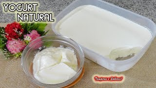 YOGURT NATURAL con sólo 2 ingredientes saludable y súper fácil [upl. by Osugi]