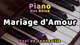 Mariage dAmour  Piano NOT BALOK [upl. by Sebastiano729]