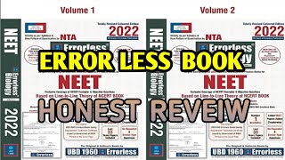 Errorlessbiology NEET Error less Biology Book Honest Review neetbooks neetbiology neet2022 [upl. by Dnilazor]