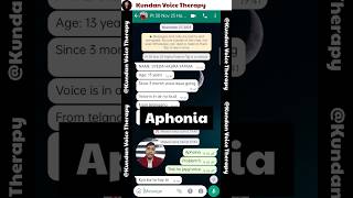 Aphonia Voice Problem Solve in 1day  How to cure Aphonia vocalfold [upl. by Koetke]