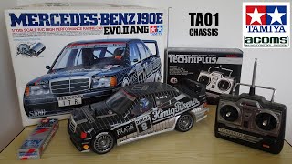 Retro Review  Tamiya MercedesBenz 190E Evo II AMG 110 Scale RC Racing Car TA01 Chassis [upl. by Ahcmis]