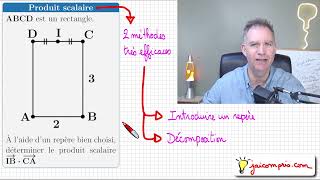 Produit scalaire ♦ Conseil ♦ Penser à introduire un repère Très efficace ♦ Première spé maths [upl. by Ssepmet]