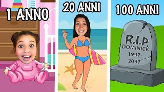 DOMINICK VIVE 100 ANNI IN UN GIORNO mai giocare a 100 life simulator per 24 ore [upl. by Analla]