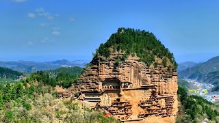 One of the four largest grottoes in China Tianshui Maijishan Grottoes【Curious China】 [upl. by Sanfred]