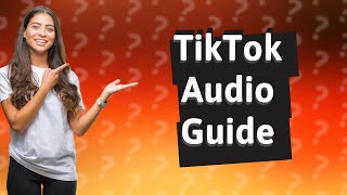 How do I add pre recorded audio to TikTok [upl. by Gunner]