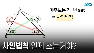 수ⅠLV 1 23강 삼각함수 활용사인법칙 [upl. by Etti]