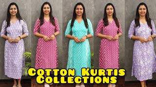 SHOP THE BEST COTTON KURTIS COLLECTIONS  GLITZINDIA FASHIONS 🥰 [upl. by Lrigybab]