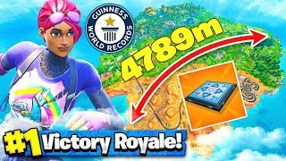 LONGEST BOUNCE PAD JUMP in FORTNITE World Record [upl. by Dynah]