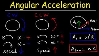 Angular Acceleration Physics Problems Radial Acceleration Linear Velocity [upl. by Newnorb]