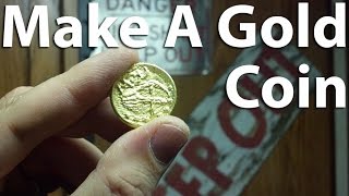 How to Make a Gold Coin Or Anything Using Cuttlebone Casting [upl. by Darraj]