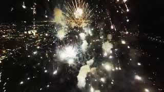 Fireworks filmed with a drone [upl. by Eeralav]