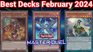 Best Decks To Get to Master 1 With  Master Duel February 2024 Tier List [upl. by Addis248]