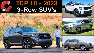 BEST 3Row SUVs for 2023  Top 10 Reviewed amp Ranked [upl. by Ahsikrats583]