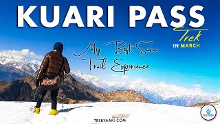 Kuari Pass Trek  My The Best Snow Trail Experience  TrekYaaricom [upl. by Dorcy382]