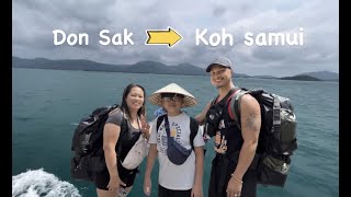 We took the Seatran Ferry from Don Sak to Koh Samui  Thailand Travels  Travel Day [upl. by Lechner333]