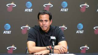 Erik Spoelstra Talks Miami Heat Loss To Kings DeAaron Fox 3Q Issues Pelle Larsson [upl. by Gerri49]