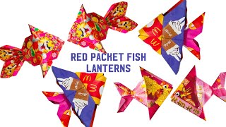 DIY Chinese New Year Red Packet Decor  Ang pow Fish  Fish Lantern  Red Packet Lucky Fish Lantern [upl. by Cannell806]