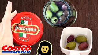 🇮🇹 Sicily Partanna Pitted Mediterranean Olive Mix  Costco Product Review [upl. by Other750]