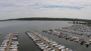 Drone flying over Lake Nockamixon in Bucks County [upl. by Pfister]