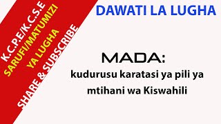 kudurusu karatasi ya pili ya mtihani wa Kiswahili [upl. by Neimad]