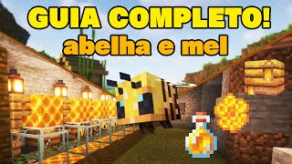 TUDO sobre ABELHAS MEL COLMEIAS e FARM automática de MEL  UPCF EP14  Minecraft 120 [upl. by Marih]