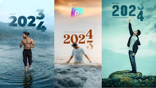 Happy New Year 2024 Photo Editing Tutorial  Picsart Photo Editing Tutorial [upl. by Veal]