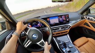 2022 BMW i4 M50  POV Driving Impressions [upl. by Icram]