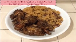 How To Make A Quick And easy Delicious Peas And Rice With Cassareep Chicken [upl. by Silecara997]