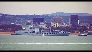 RFA TIDESURGE leaving Portsmouth 28062024 [upl. by Na]