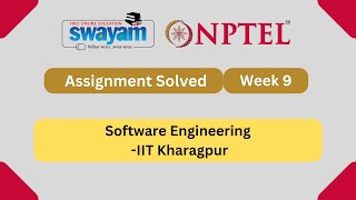 Software Engineering Week 9  NPTEL ANSWERS  MYSWAYAM  nptel nptel2024 myswayam [upl. by Ehsiom]