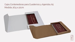 Cajas Contenedoras para Cuadernos y Agendas A5 [upl. by Nahem]