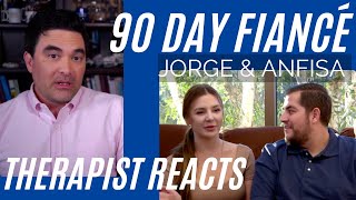 90 Day Fiancé  Jorge amp Anfisa 40  Couple Therapy  Therapist Reacts [upl. by Charlena]