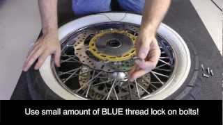 HowTo Install New Front Brake RotorsDiscs On Yamaha VStar 1100 [upl. by Adian]