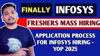 Infosys Freshers Mass Hiring 🔥 Hiring Form Filling  Registration Process  Freshers Job  Test [upl. by Ribaj]