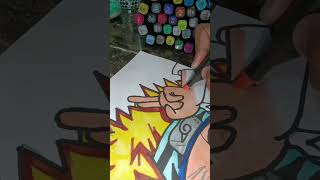 Naruto anime sketch marker 👾 shorts [upl. by Ellasal]