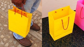 How To Make a Paper Bag at Home  Paper Shopping Bag Craft Ideas Very Easy [upl. by Augustus]